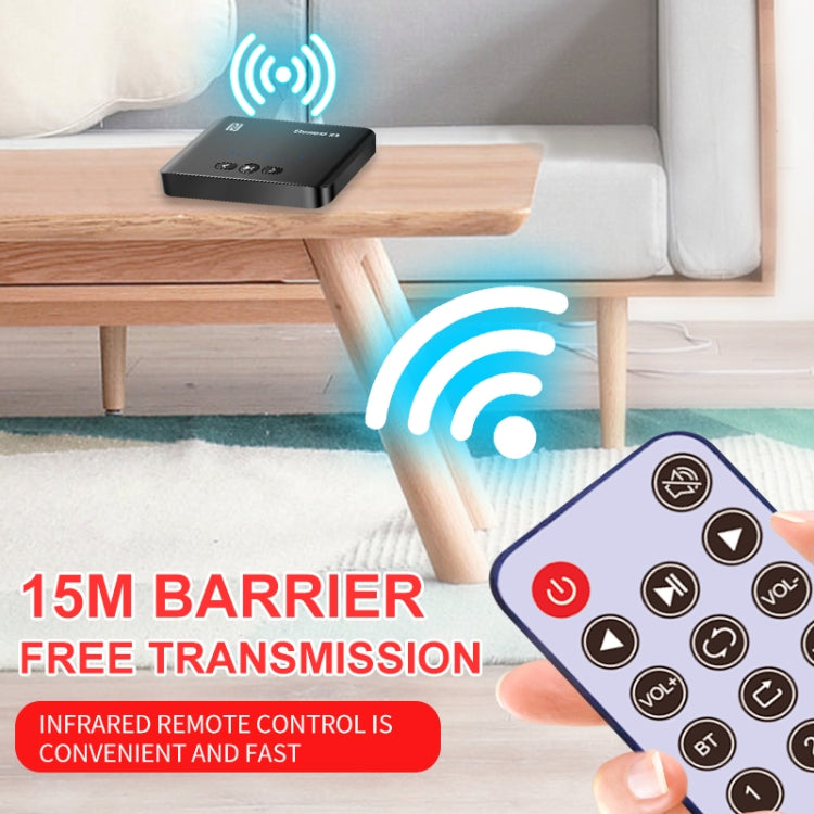 Ricevitore T10 NFC Bluetooth 5.0 Adattatore porta AUX da 3,5 mm Amplificatore RCA con telecomando, T10