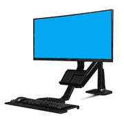 NORTH BAYOU NB35 Supporto ergonomico per monitor da 19-27 pollici con vassoio per tastiera pieghevole Workstation sit-stand a movimento completo, NB35