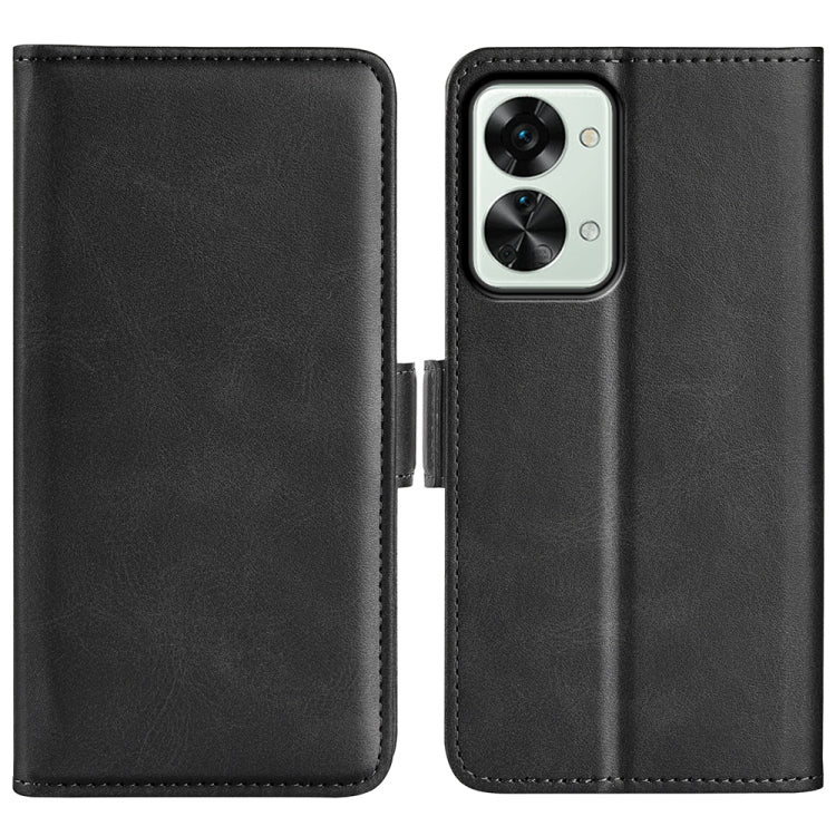 Per OnePlus Nord 2T 5G Custodia per telefono in pelle con fibbia magnetica a doppio lato, For OnePlus Nord 2T 5G