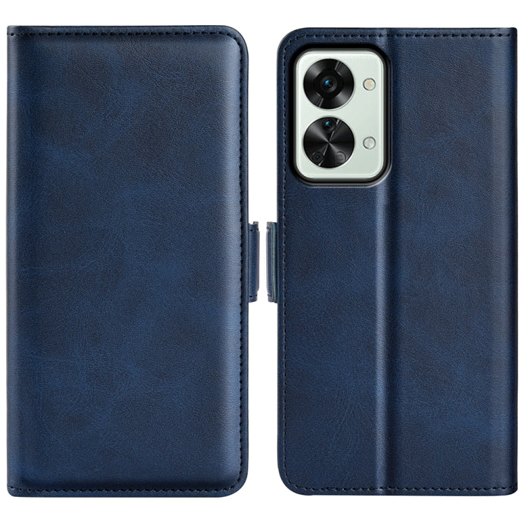 Per OnePlus Nord 2T 5G Custodia per telefono in pelle con fibbia magnetica a doppio lato, For OnePlus Nord 2T 5G