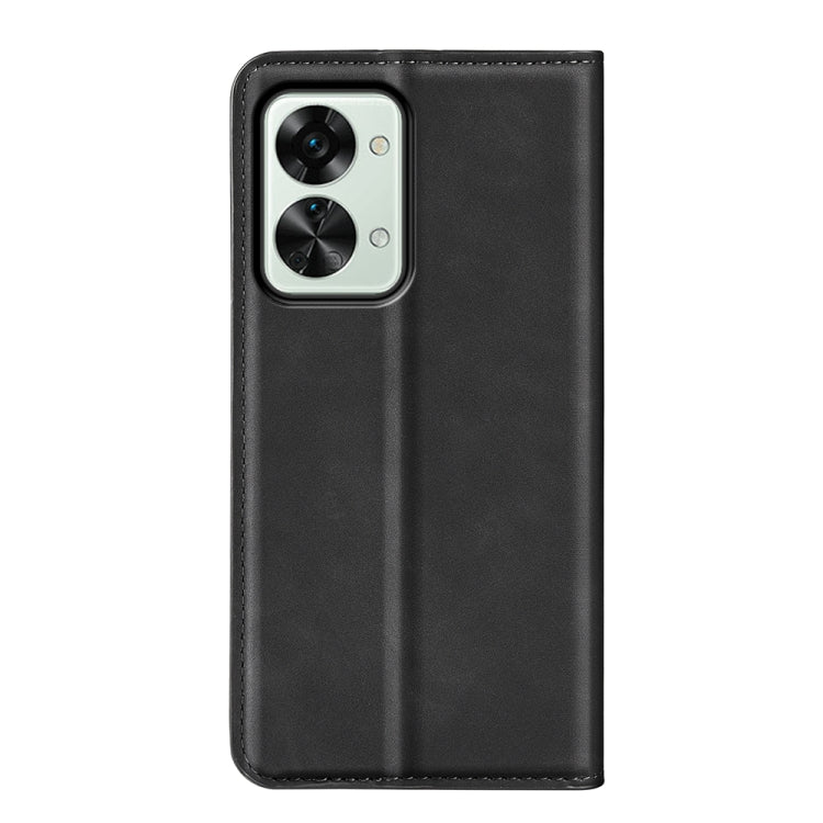 Per OnePlus Nord 2T 5G Custodia per cellulare in pelle con ventosa magnetica retro-pelle, For OnePlus Nord 2T 5G