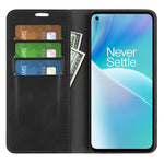 Per OnePlus Nord 2T 5G Custodia per cellulare in pelle con ventosa magnetica retro-pelle, For OnePlus Nord 2T 5G
