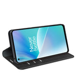 Per OnePlus Nord 2T 5G Custodia per cellulare in pelle con ventosa magnetica retro-pelle, For OnePlus Nord 2T 5G