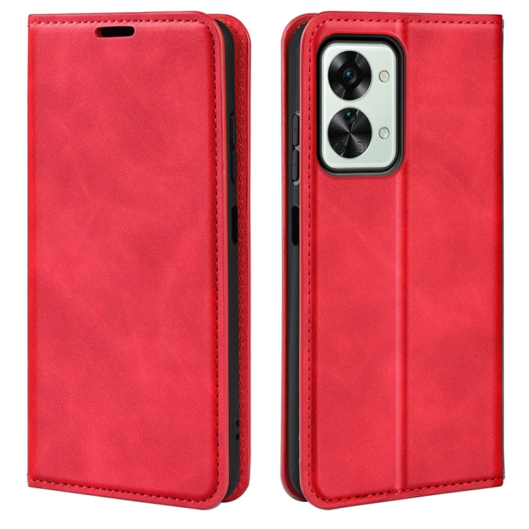 Per OnePlus Nord 2T 5G Custodia per cellulare in pelle con ventosa magnetica retro-pelle, For OnePlus Nord 2T 5G