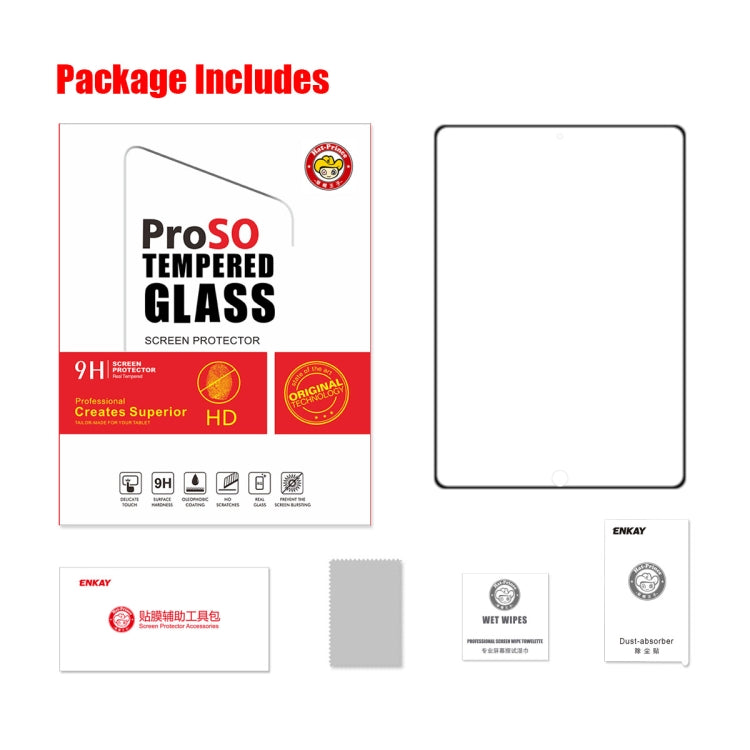 ENKAY Hat-Prince Full Glue Full Film in vetro temperato per iPad 9.7 2018/2017 / Air 2 / Air, 1 PCS, 2 PCS