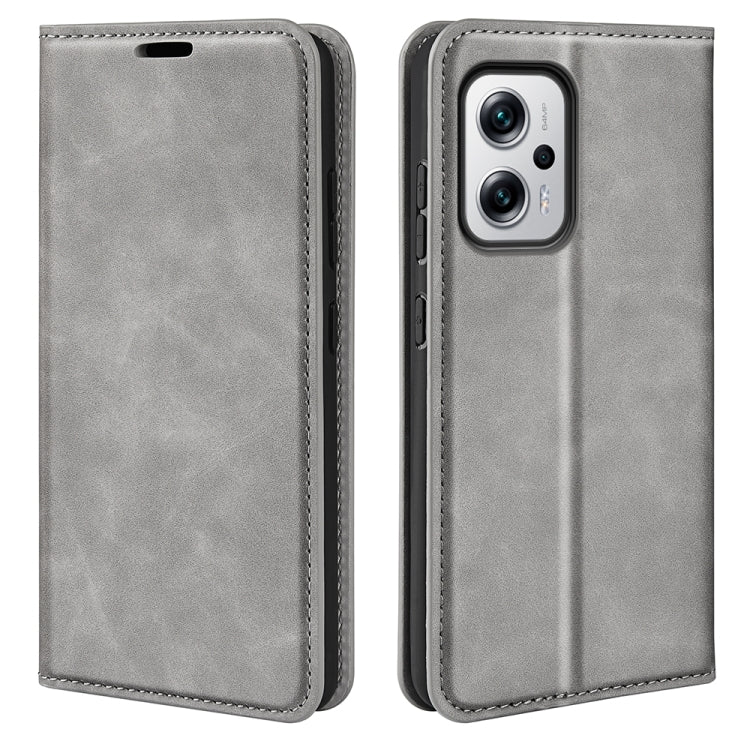 Per Xiaomi Redmi Note 11T Pro / Note 11T Pro+ Custodia per telefono in pelle con aspirazione magnetica retro-skin, For Xiaomi Redmi Note 11T Pro