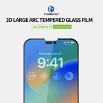 Pellicola in vetro temperato completamente antideflagrante curva 3D PINWUYO 9H, For iPhone 14, For iPhone 14 Plus, For iPhone 14 Pro, For iPhone 14 Pro Max