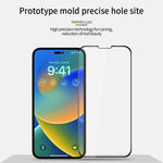 Pellicola in vetro temperato con schermo curvo antideflagrante MOFI 9H 3D, For iPhone 14, For iPhone 14 Plus, For iPhone 14 Pro, For iPhone 14 Pro Max
