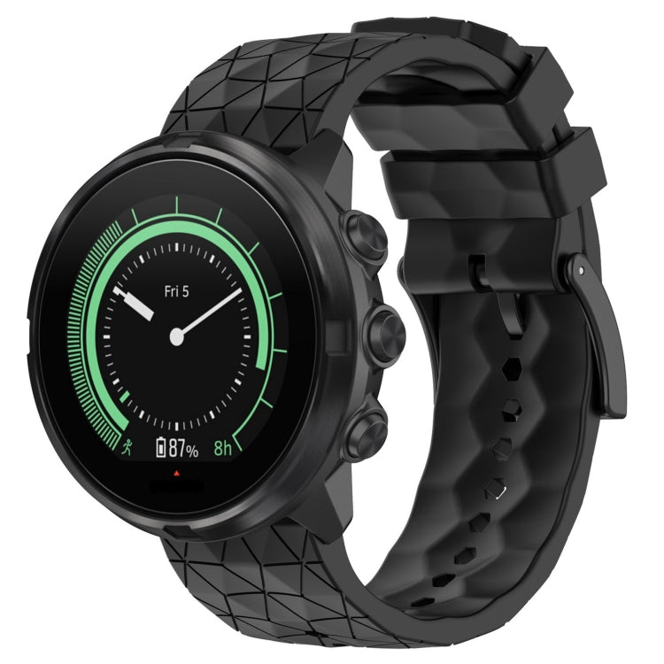 Cinturino per orologio in silicone tinta unita con motivo a calcio da 24 mm, For Suunto 9, For Suunto 7, For Suunto 9 Baro, For Suunto Spartan Sport Wrist HR Baro