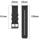 Cinturino per orologio in silicone tinta unita con motivo a calcio da 24 mm, For Suunto 9, For Suunto 7, For Suunto 9 Baro, For Suunto Spartan Sport Wrist HR Baro