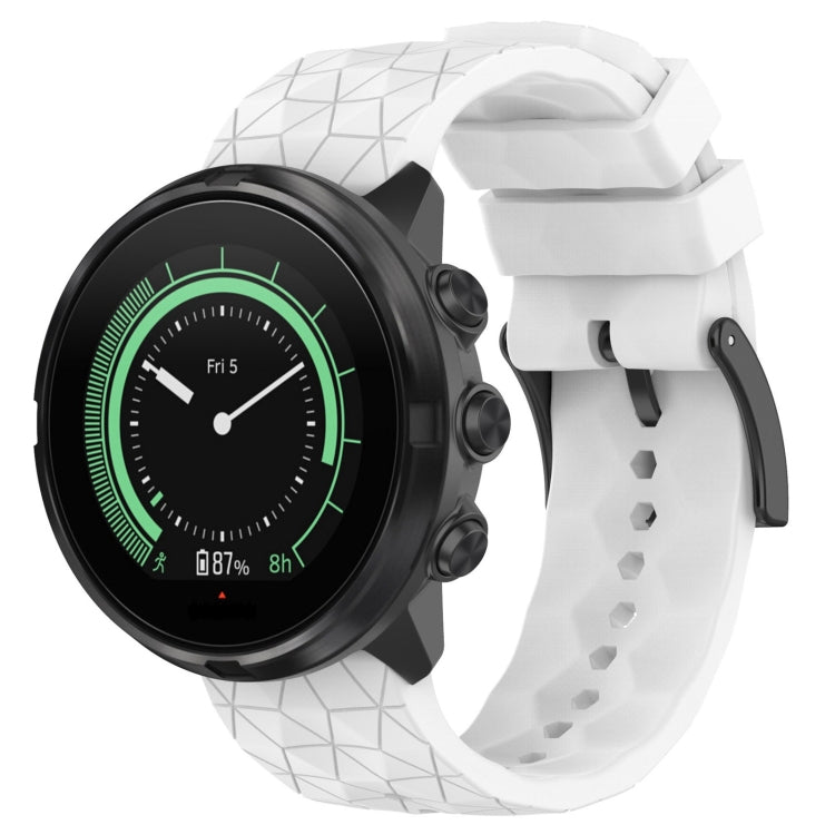 Cinturino per orologio in silicone tinta unita con motivo a calcio da 24 mm, For Suunto 9, For Suunto 7, For Suunto 9 Baro, For Suunto Spartan Sport Wrist HR Baro