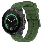 Cinturino per orologio in silicone tinta unita con motivo a calcio da 24 mm, For Suunto 9, For Suunto 7, For Suunto 9 Baro, For Suunto Spartan Sport Wrist HR Baro