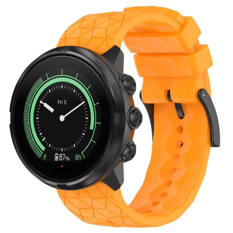 Cinturino per orologio in silicone tinta unita con motivo a calcio da 24 mm, For Suunto 9, For Suunto 7, For Suunto 9 Baro, For Suunto Spartan Sport Wrist HR Baro