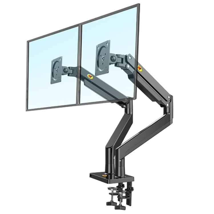 NORTH BAYOU NB G32 Supporto per movimento completo con braccio a molla a gas per doppio monitor in lega di alluminio per LED LCD da 22-32 pollici, G32