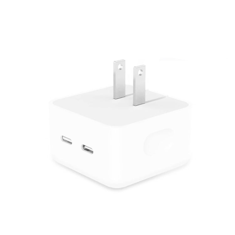 Caricabatterie con doppia porta USB-C/Type-C PD da 35 W per la serie iPhone/iPad, presa americana, US Plug