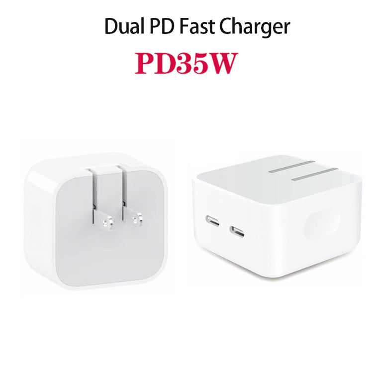 Caricabatterie doppia porta USB-C 35W per iPhone e iPad