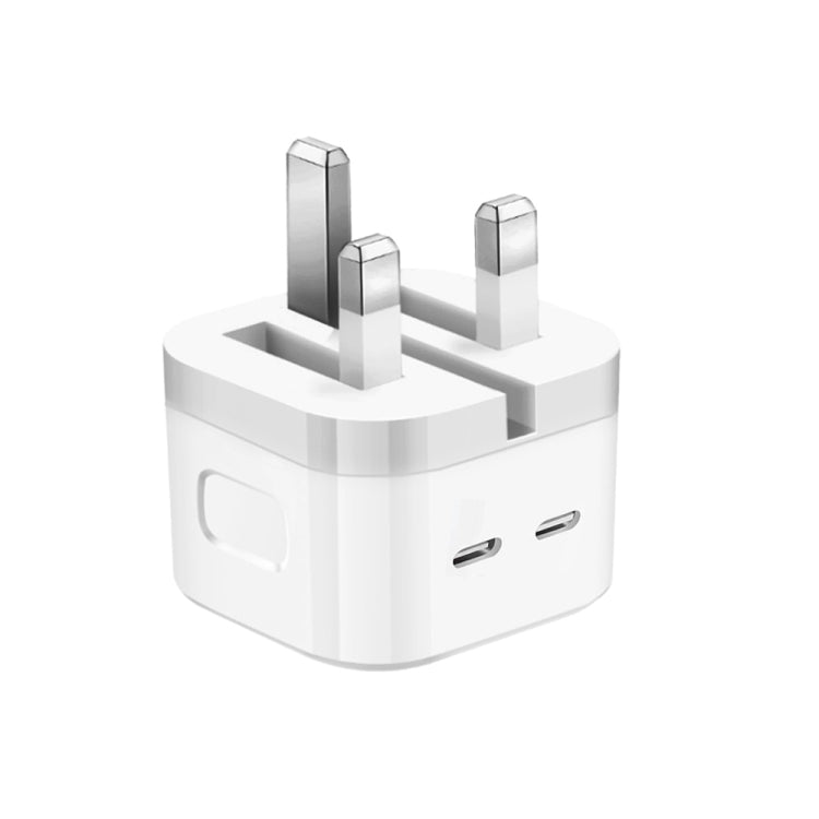Caricabatterie con doppia porta USB-C/Type-C PD da 35 W per la serie iPhone/iPad, presa UK, UK Plug