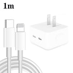 Caricabatterie PD da 35 W con doppia porta USB-C/tipo-C con cavo dati da tipo C a 8 pin, spina americana, US Plug + 1m 8 Pin Cable, US Plug + 1.5m 8 Pin Cable, US Plug + 2m 8 Pin Cable