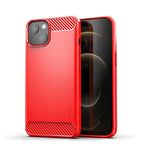 Custodia morbida in TPU in fibra di carbonio con trama spazzolata serie MOFI Gentleness, For iPhone 14, For iPhone 14 Pro, For iPhone 14 Plus, For iPhone 14 Pro Max