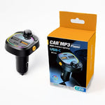 C28 Kit vivavoce per auto con luce d'atmosfera a ricarica rapida Trasmettitore FM stereo per lettore Mp3 per auto, C28