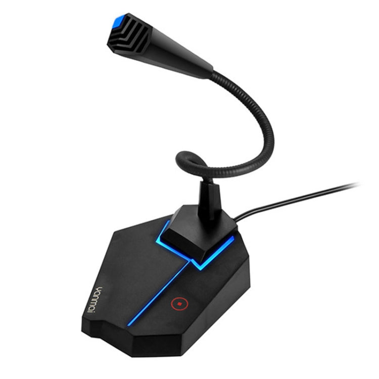 Microfono da tavolo a collo d'oca da gioco RGB ad alta sensibilità Yanmai G25 USB