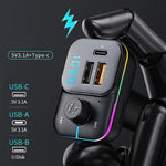 C24 Lettore MP3 Bluetooth per auto Ricarica rapida Trasmettitore FM Vivavoce wireless, C24
