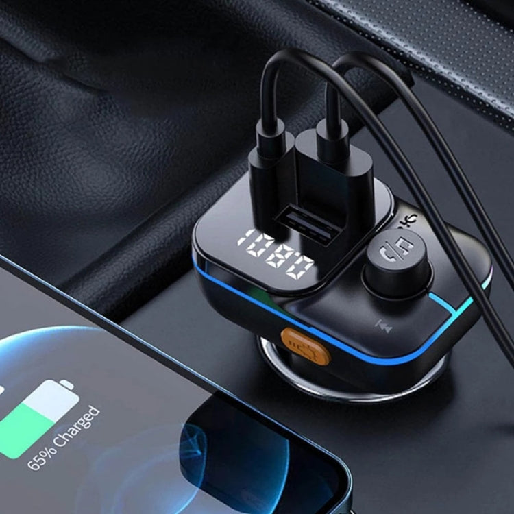 C24 Lettore MP3 Bluetooth per auto Ricarica rapida Trasmettitore FM Vivavoce wireless, C24