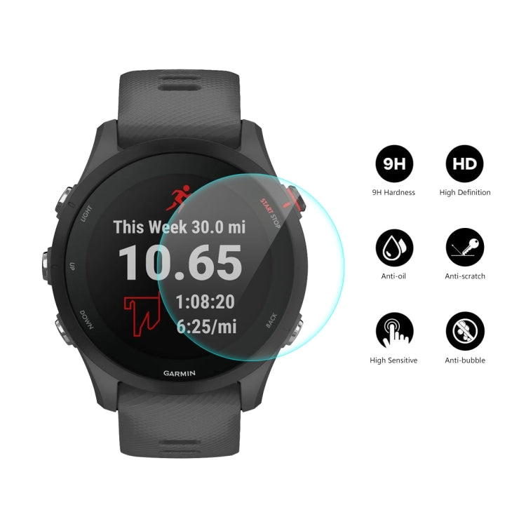 Per Garmin Forerunner 255 ENKAY 0.2mm 9H Pellicola proteggi schermo in vetro temperato per orologio, 1 PC, 2 PCS, 5 PCS, 10 PCS