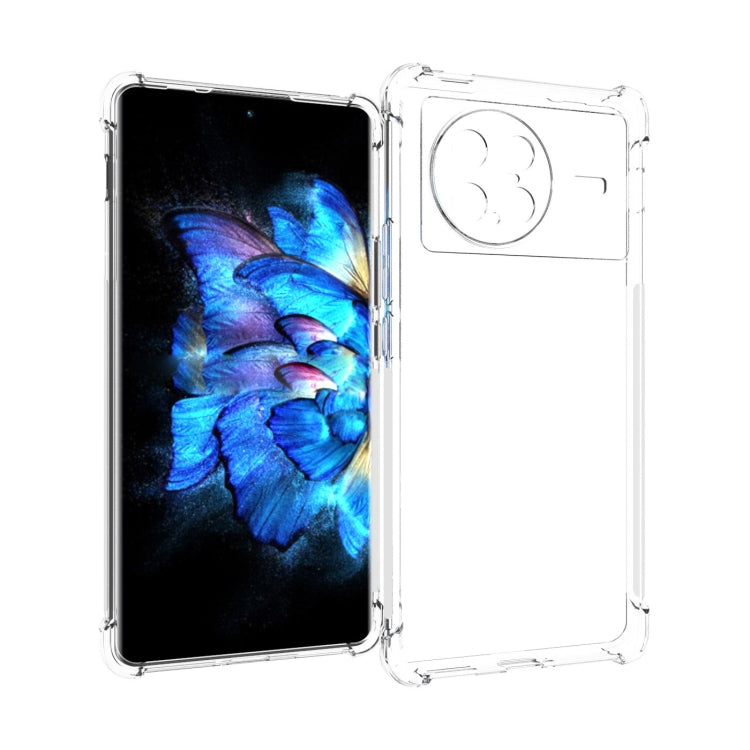 Per vivo X Note 5G JSM Custodia per telefono antiscivolo antiurto con airbag in TPU trasparente, For vivo X Note 5G