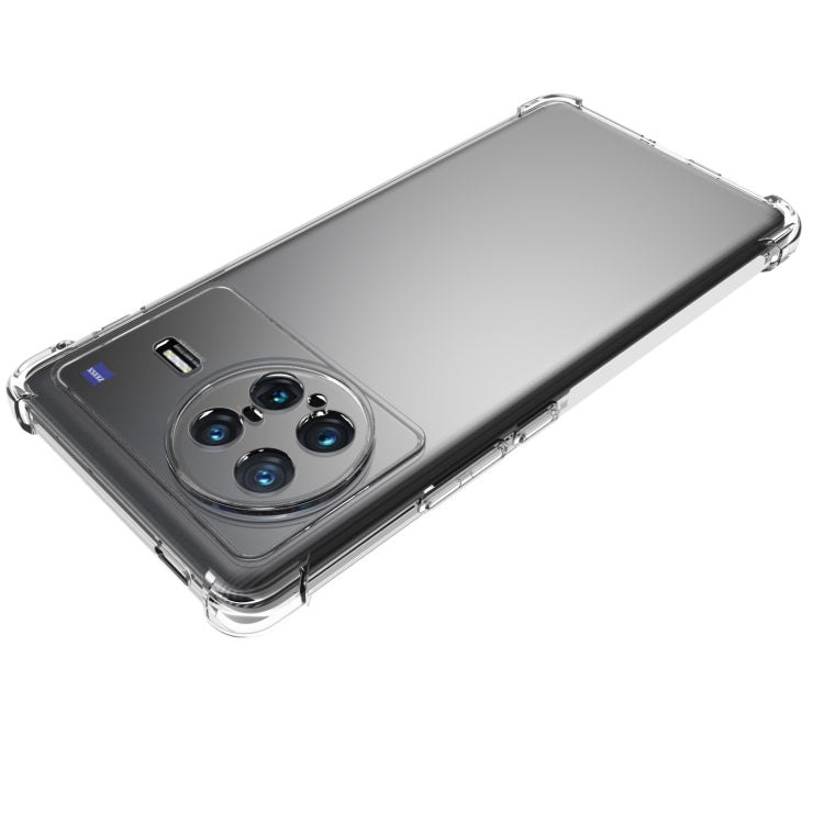 Per vivo X Note 5G JSM Custodia per telefono antiscivolo antiurto con airbag in TPU trasparente, For vivo X Note 5G