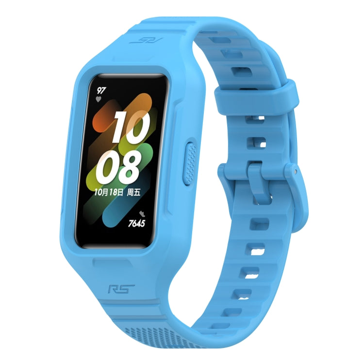 Cinturino integrato in silicone tinta unita, For Huawei Band 8 / 7