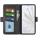 Per Honor 70 Custodia per cellulare in pelle con fibbia magnetica a doppio lato, Black, Yellow, Brown, Dark Blue, Red
