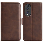 Per Honor 70 Custodia per cellulare in pelle con fibbia magnetica a doppio lato, Black, Yellow, Brown, Dark Blue, Red