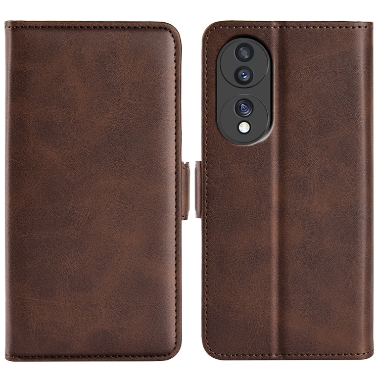 Per Honor 70 Custodia per cellulare in pelle con fibbia magnetica a doppio lato, Black, Yellow, Brown, Dark Blue, Red