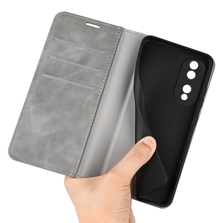 Per HuaWei Honor 70 Custodia per telefono in pelle con aspirazione magnetica retro-pelle, For Honor 70