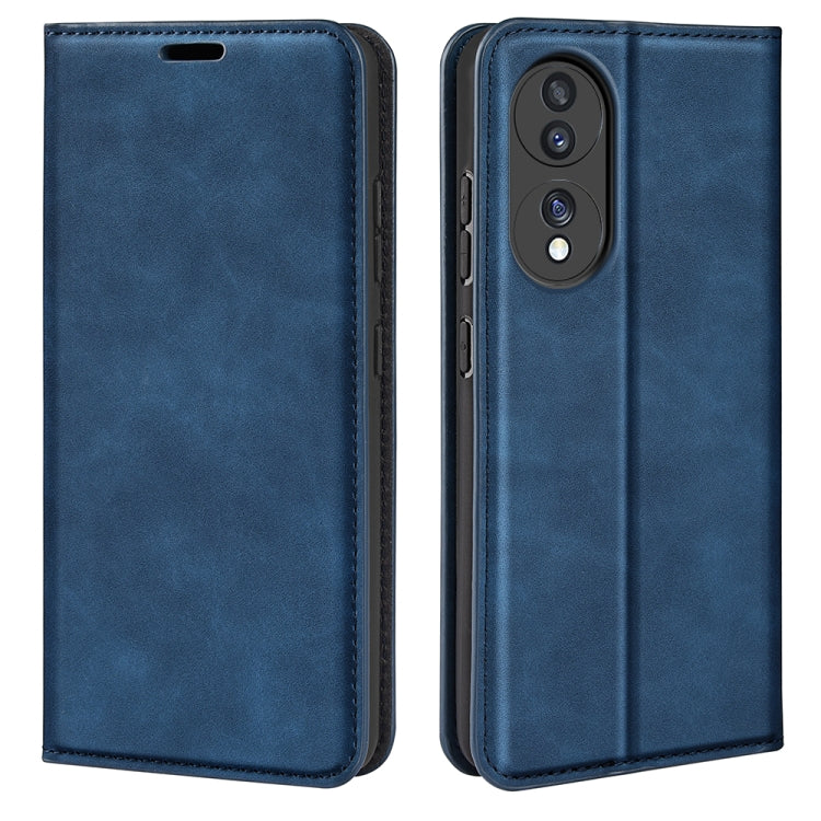 Per HuaWei Honor 70 Custodia per telefono in pelle con aspirazione magnetica retro-pelle, For Honor 70