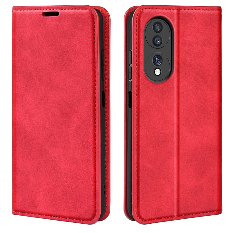 Per HuaWei Honor 70 Custodia per telefono in pelle con aspirazione magnetica retro-pelle, For Honor 70