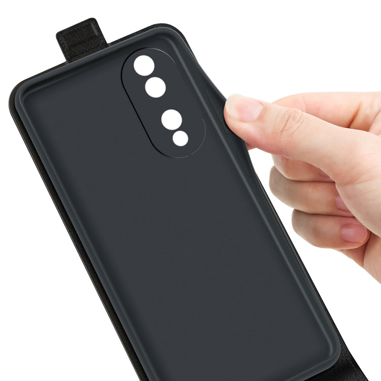 Per Honor 70 R64 Custodia per telefono in pelle con vibrazione verticale Texture, For Honor 70