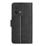 Per OPPO Reno8 Custodia per cellulare in pelle con fibbia magnetica a doppio lato, For OPPO Reno8