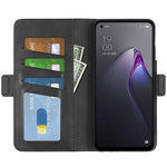 Per OPPO Reno8 Custodia per cellulare in pelle con fibbia magnetica a doppio lato, For OPPO Reno8