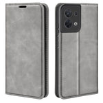 Per OPPO Reno8 Custodia per telefono in pelle con aspirazione magnetica retro-pelle, For OPPO Reno8