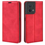 Per OPPO Reno8 Custodia per telefono in pelle con aspirazione magnetica retro-pelle, For OPPO Reno8