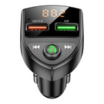 C8 Car U Disk Lettore Bluetooth Trasmettitore Fm QC3.0 Doppie porte USB Ricarica rapida, C8 QC3.0