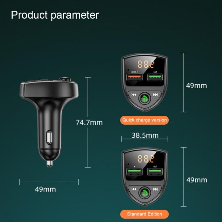 C8 Car U Disk Lettore Bluetooth Trasmettitore Fm QC3.0 Doppie porte USB Ricarica rapida, C8 QC3.0