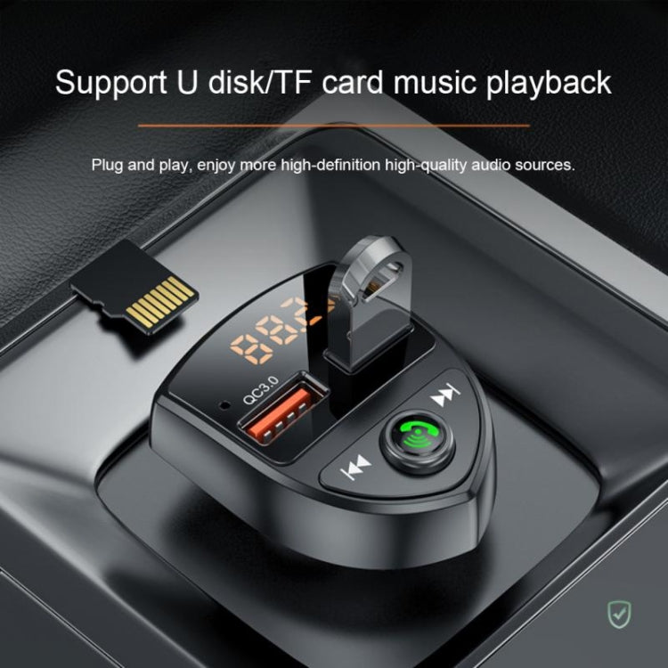 C8 Car U Disk Lettore Bluetooth Trasmettitore Fm QC3.0 Doppie porte USB Ricarica rapida, C8 QC3.0