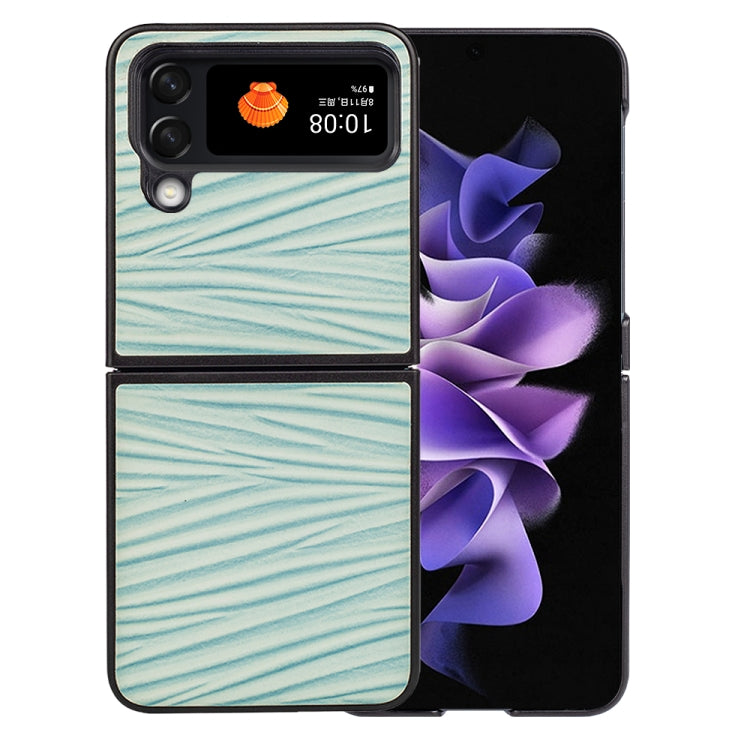Per la custodia del telefono Samsung Galaxy Z Flip4 Water Ripple Texture, White, Pink, Black, Gray, Light Green, Purple, Brown