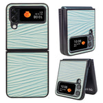 Per la custodia del telefono Samsung Galaxy Z Flip4 Water Ripple Texture, White, Pink, Black, Gray, Light Green, Purple, Brown