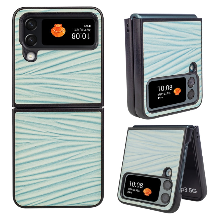 Per la custodia del telefono Samsung Galaxy Z Flip4 Water Ripple Texture, White, Pink, Black, Gray, Light Green, Purple, Brown