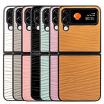 Per la custodia del telefono Samsung Galaxy Z Flip4 Water Ripple Texture, White, Pink, Black, Gray, Light Green, Purple, Brown