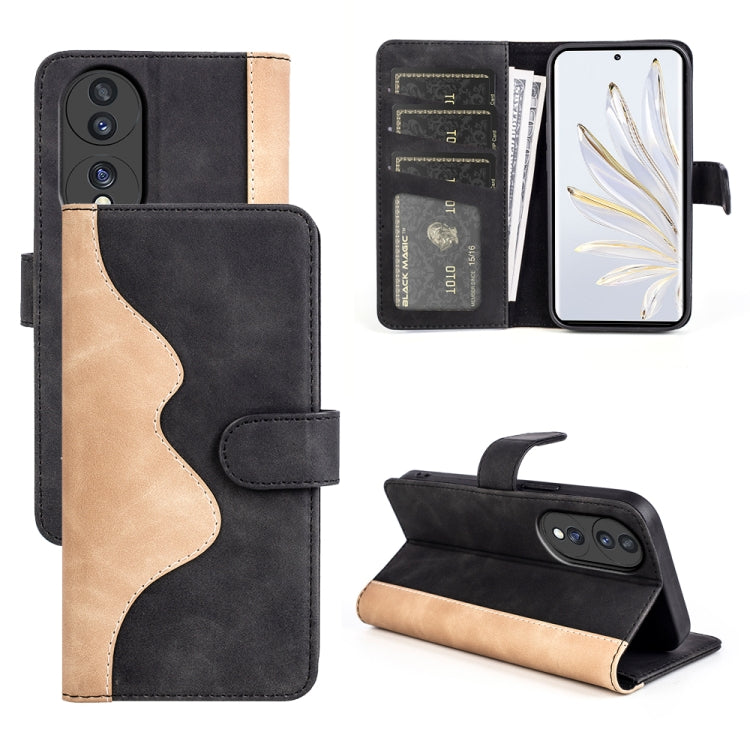 Per Honor 70 Custodia per telefono in pelle flip orizzontale con cuciture, For Honor 70